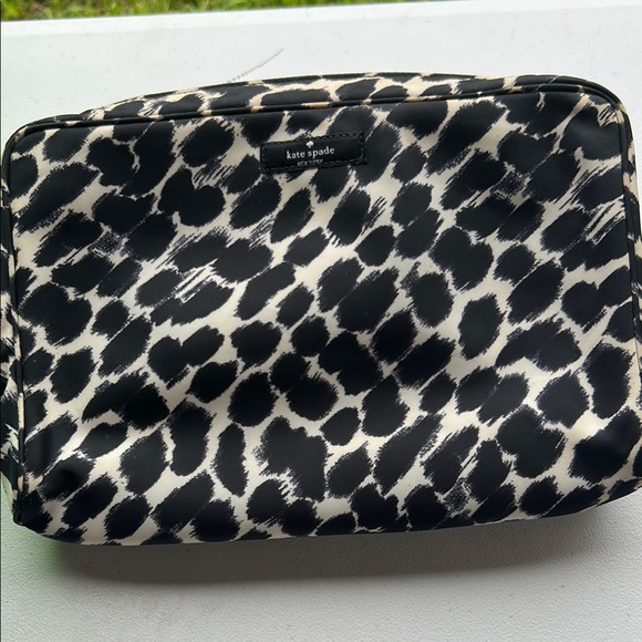 kate spade Handbags - kate spade Black and White Leopard Print Cosmetic Case